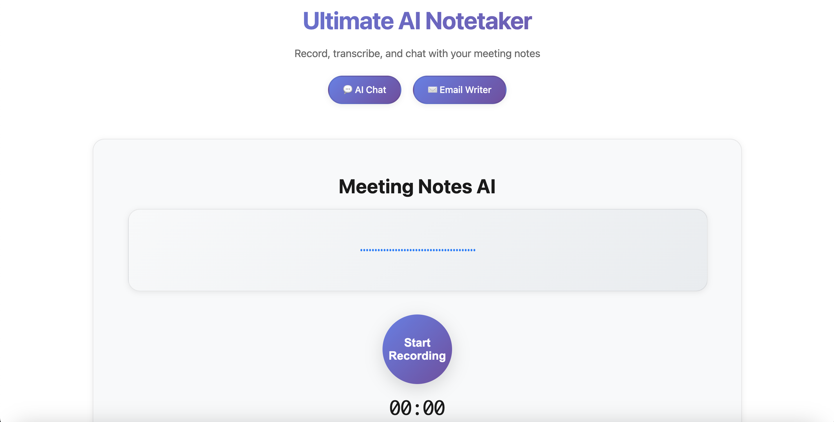 MeetingNotes AI Screenshot